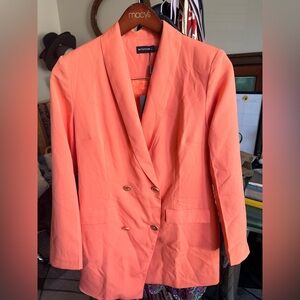 PrettyLittleThing Women's Orange Blazer